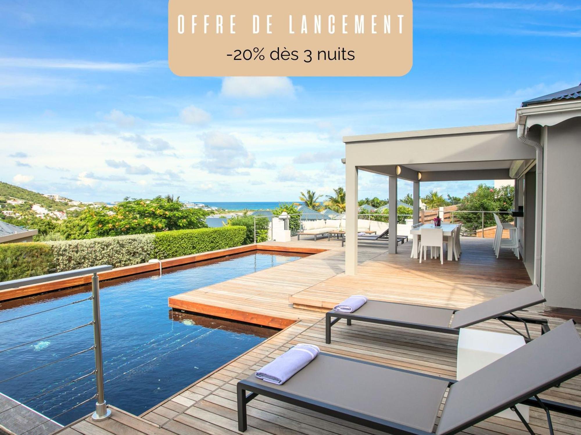 With 180 Sea View Pool Petanque Gym Saint Martin